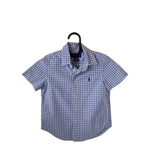 Ralph Lauren Kids Blue and White Checkered Shirt